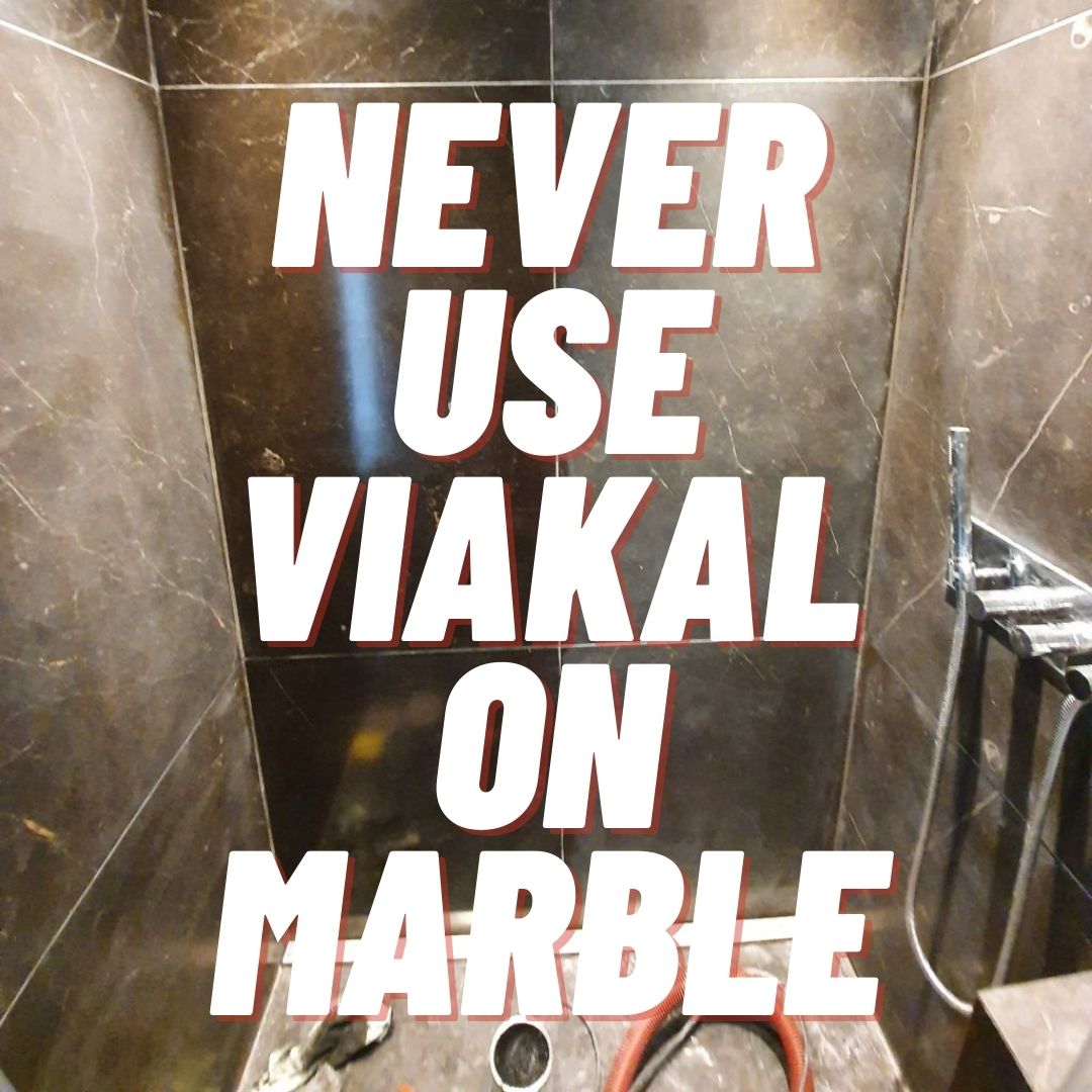 never use viakal limescale remover on marble